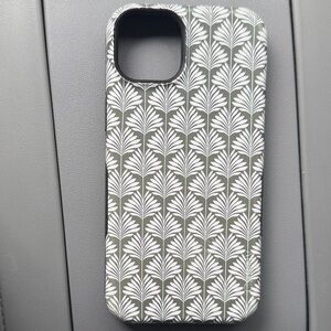 Elegant Patterned Phone Case - Gray and White